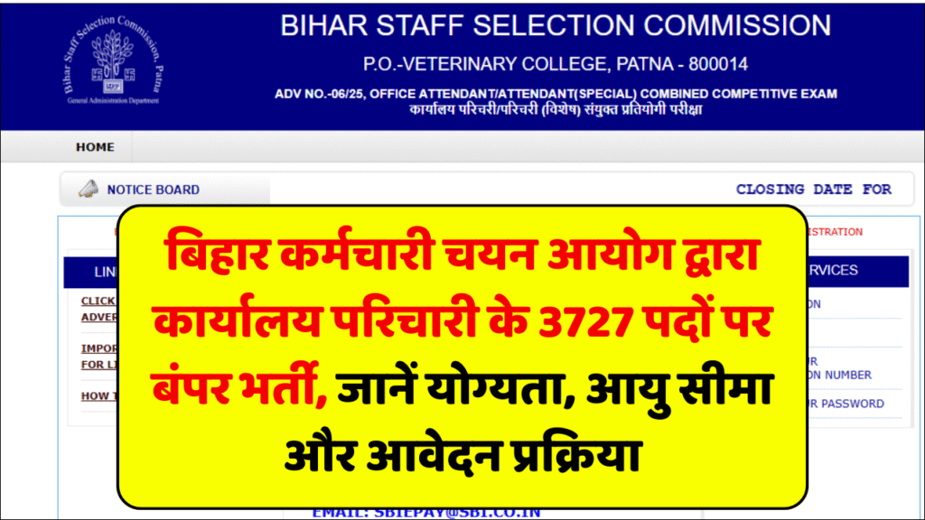 BSSC Group D Recruitment 2025